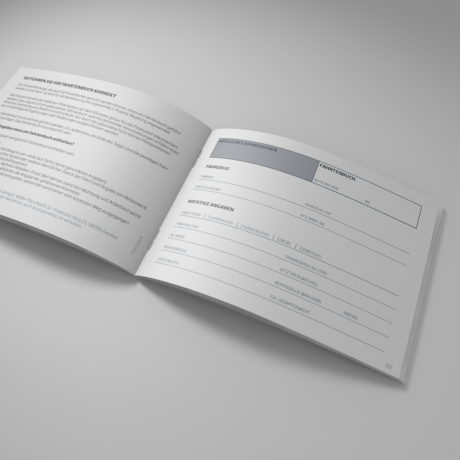 Softcover A6 offen