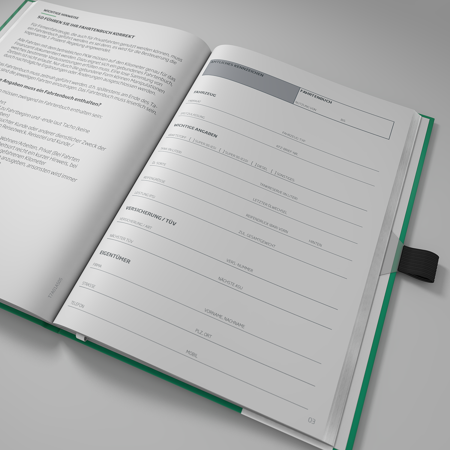 Hardcover A5 offen